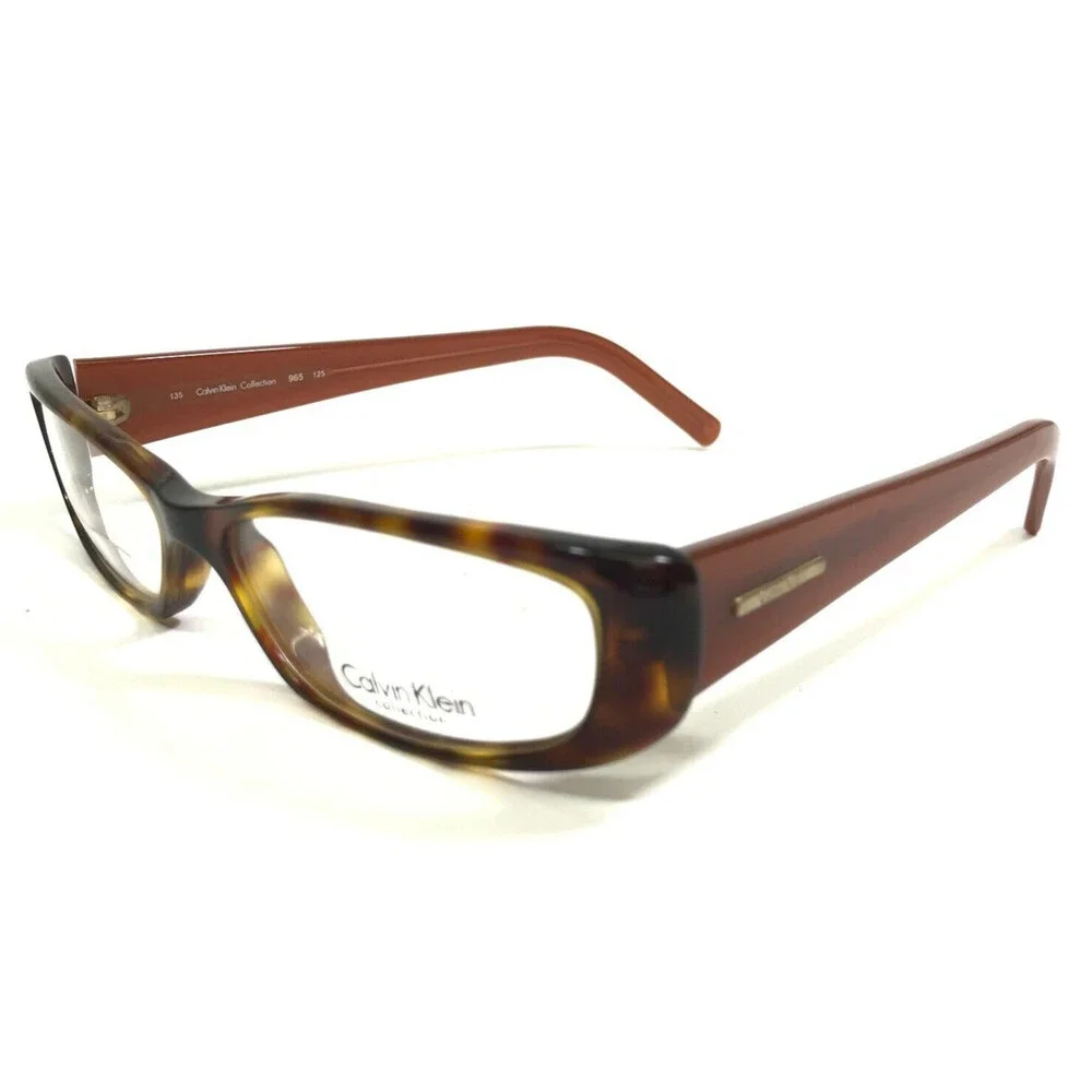 Calvin Klein Eyeglasses Frames 965 125 Tortoise Brown Red Cat Eye 53-15-135
